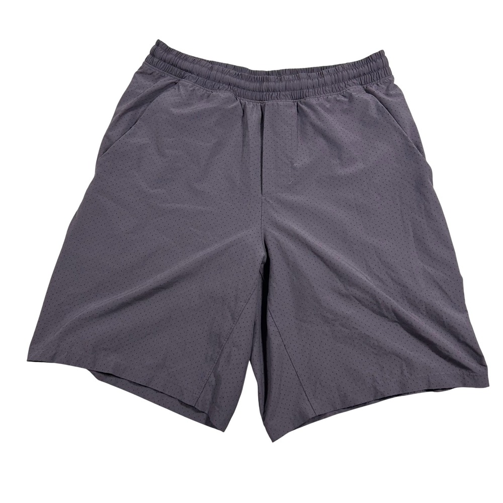 Lululemon Shorts Mens Medium Purple Perforated Lined Athletic Training LM7ADYS